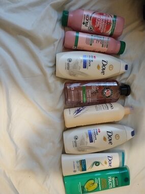 Assorted Shampoo & Conditioner Lot - Dove, Garnier Fructis, OGX
